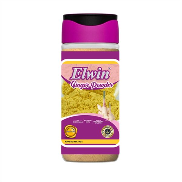 Elwin Ginger Powder – 100% Natural & Pure | Premium Quality Spice (100g Jar)