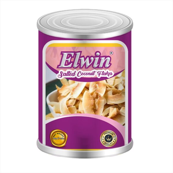 Elwin Salted Coconut Flakes – Crunchy & Lightly Salted | Healthy Snack & Topping | Premium Quality